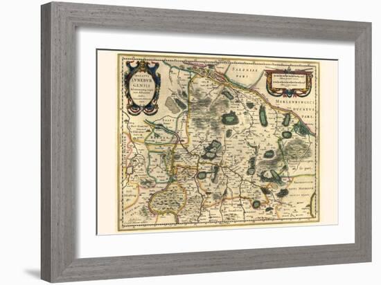 Duchy Of Lüneburg And Adjacent Regions-Willem Janszoon Blaeu-Framed Art Print