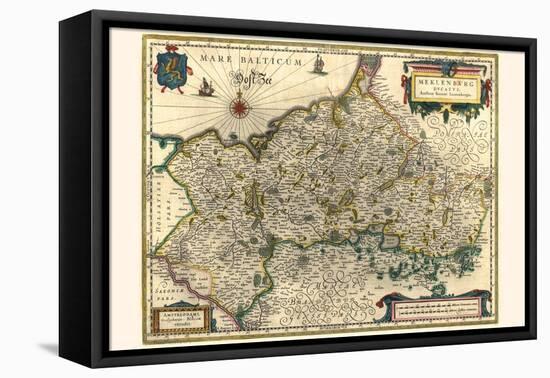 Duchy Of Mecklenburg-Willem Janszoon Blaeu-Framed Stretched Canvas