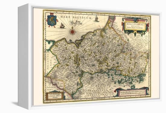 Duchy Of Mecklenburg-Willem Janszoon Blaeu-Framed Stretched Canvas