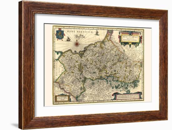 Duchy Of Mecklenburg-Willem Janszoon Blaeu-Framed Art Print