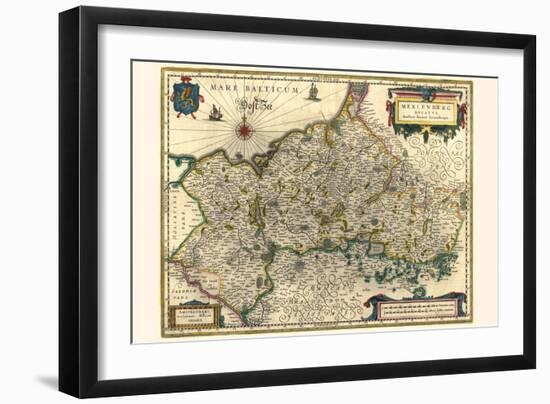 Duchy Of Mecklenburg-Willem Janszoon Blaeu-Framed Art Print