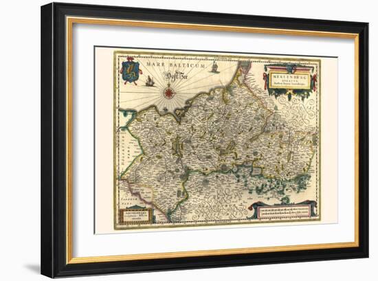 Duchy Of Mecklenburg-Willem Janszoon Blaeu-Framed Art Print