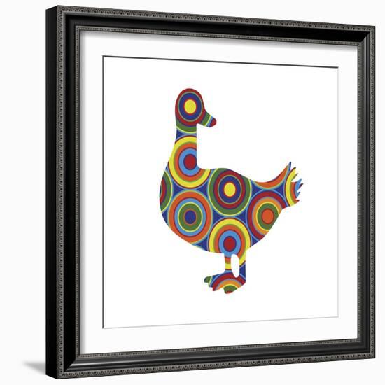 Duck Abstract Circles-Ron Magnes-Framed Giclee Print