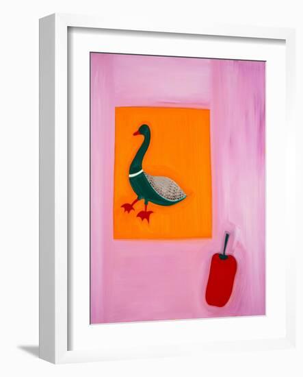 Duck and pepper,1998,(oil on linen)-Cristina Rodriguez-Framed Giclee Print