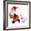 Duck Chasing Santa-Beverly Johnston-Framed Giclee Print