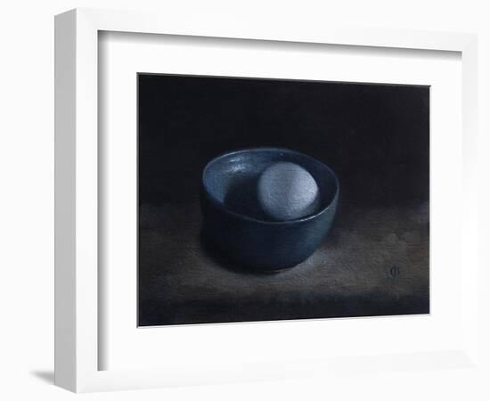 Duck Egg in Blue Bowl, 2009-James Gillick-Framed Giclee Print