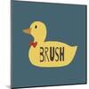 Duck Family Boy Brush-Color Me Happy-Mounted Art Print