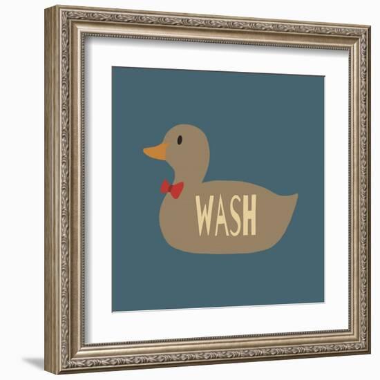 Duck Family Boy Wash-Color Me Happy-Framed Art Print