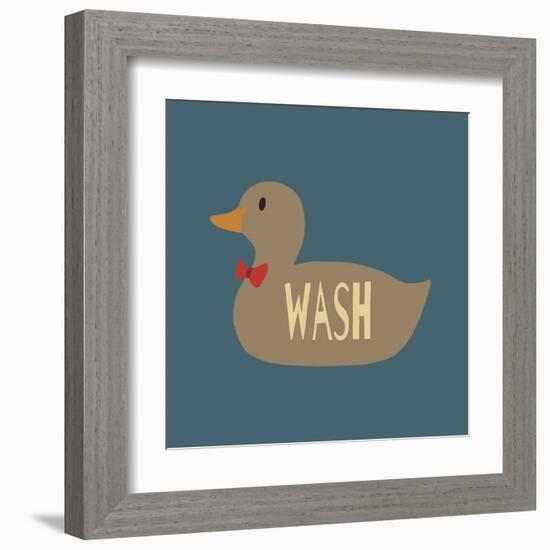 Duck Family Boy Wash-Color Me Happy-Framed Art Print