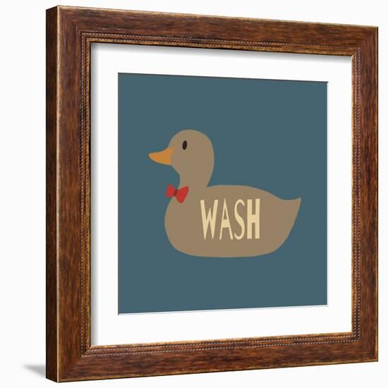 Duck Family Boy Wash-Color Me Happy-Framed Art Print