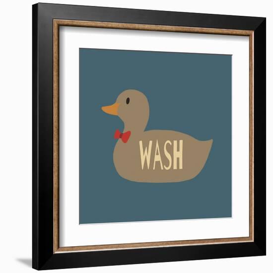 Duck Family Boy Wash-Color Me Happy-Framed Art Print