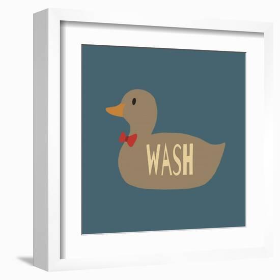 Duck Family Boy Wash-Color Me Happy-Framed Art Print