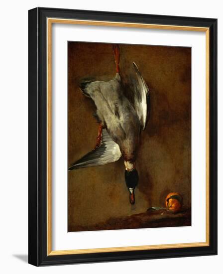 Duck, Hung on a Wall, and a Seville Orange-Jean-Baptiste Simeon Chardin-Framed Giclee Print