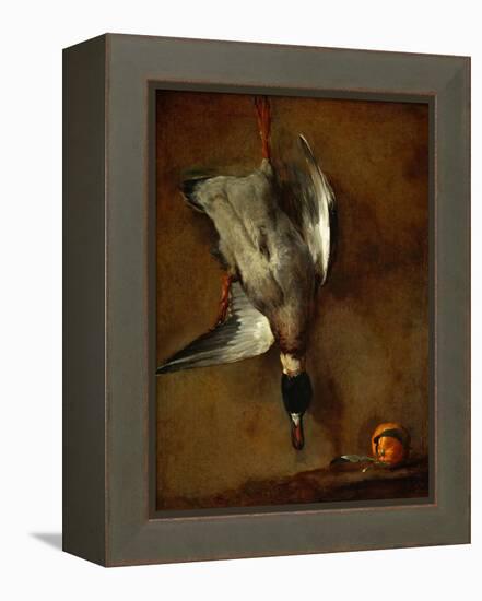 Duck, Hung on a Wall, and a Seville Orange-Jean-Baptiste Simeon Chardin-Framed Premier Image Canvas