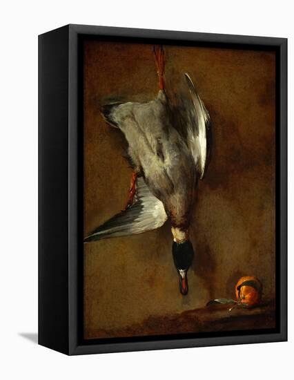 Duck, Hung on a Wall, and a Seville Orange-Jean-Baptiste Simeon Chardin-Framed Premier Image Canvas