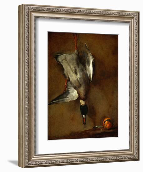 Duck, Hung on a Wall, and a Seville Orange-Jean-Baptiste Simeon Chardin-Framed Giclee Print