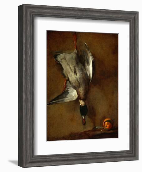 Duck, Hung on a Wall, and a Seville Orange-Jean-Baptiste Simeon Chardin-Framed Giclee Print