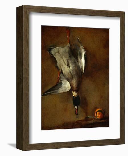 Duck, Hung on a Wall, and a Seville Orange-Jean-Baptiste Simeon Chardin-Framed Giclee Print