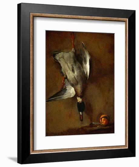 Duck, Hung on a Wall, and a Seville Orange-Jean-Baptiste Simeon Chardin-Framed Giclee Print