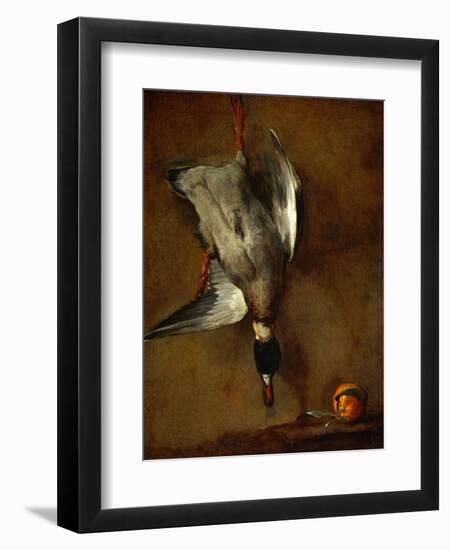 Duck, Hung on a Wall, and a Seville Orange-Jean-Baptiste Simeon Chardin-Framed Giclee Print