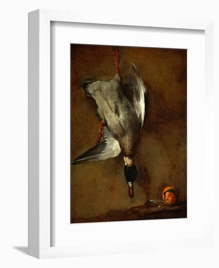 Duck, Hung on a Wall, and a Seville Orange-Jean-Baptiste Simeon Chardin-Framed Giclee Print