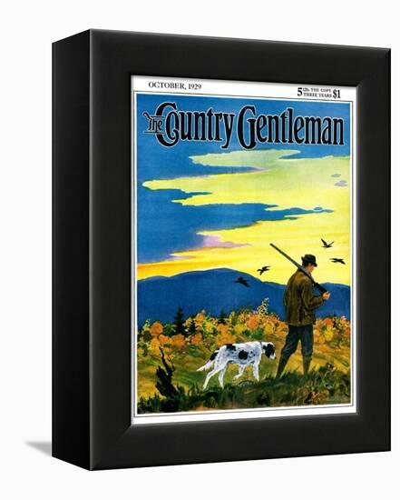 "Duck Hunter and Dog," Country Gentleman Cover, October 1, 1929-Paul Bransom-Framed Premier Image Canvas