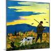 "Duck Hunter and Dog,"October 1, 1929-Paul Bransom-Mounted Giclee Print