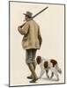 Duck Hunter with His Gun Dog, Circa 1900-null-Mounted Giclee Print