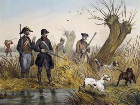 Duck Hunting, Drawing by Victor Adam (1801-1866)' Giclee Print Duck Hunting, Drawing by Victor Adam (1801-1866)' Giclee Print