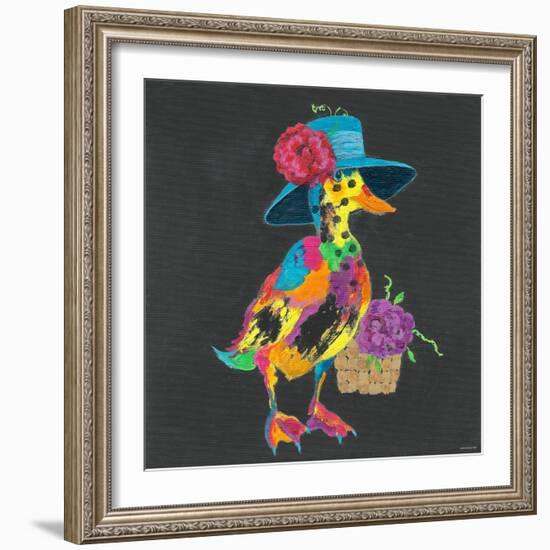 Duck in Dark Gray-null-Framed Art Print