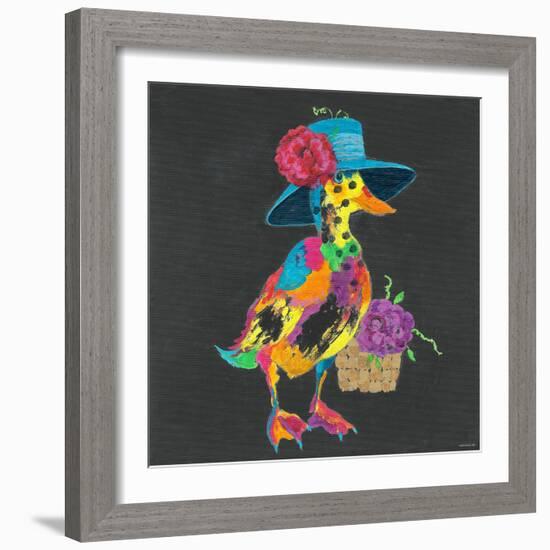 Duck in Dark Gray-null-Framed Art Print