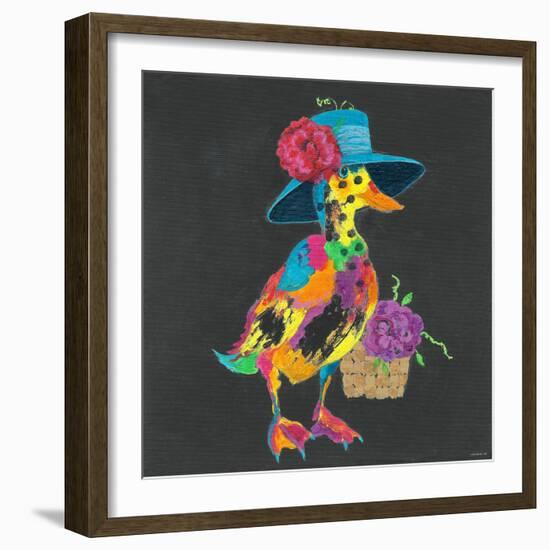 Duck in Dark Gray-null-Framed Art Print