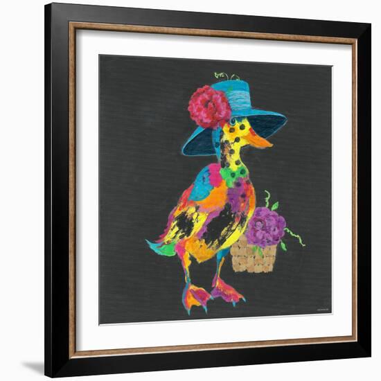 Duck in Dark Gray-null-Framed Art Print