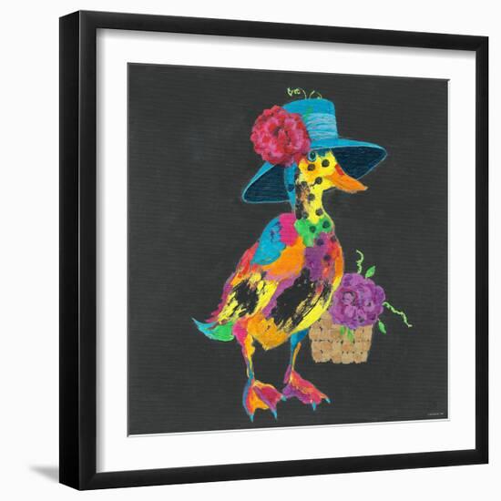 Duck in Dark Gray-null-Framed Art Print