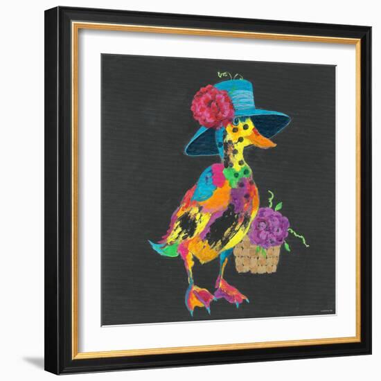 Duck in Dark Gray-null-Framed Art Print