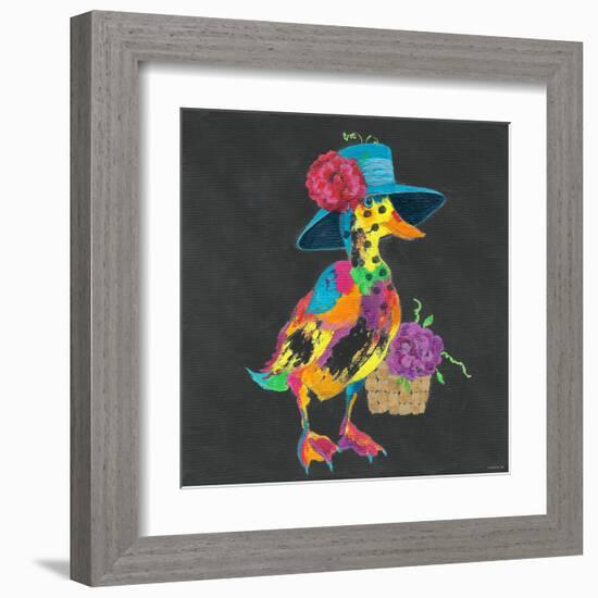 Duck in Dark Gray-null-Framed Art Print