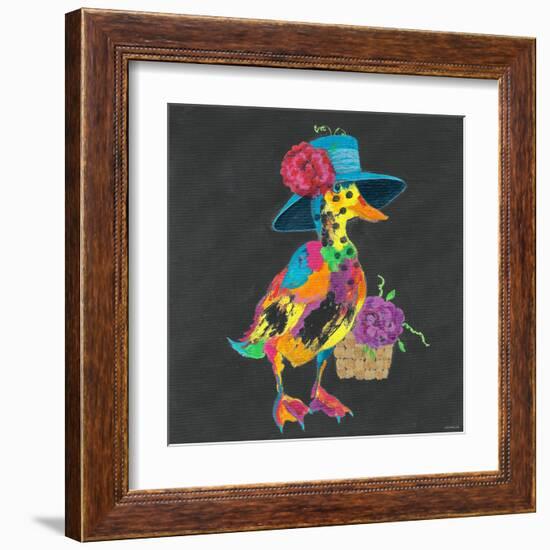 Duck in Dark Gray-null-Framed Art Print