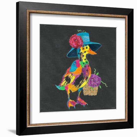 Duck in Dark Gray-null-Framed Art Print