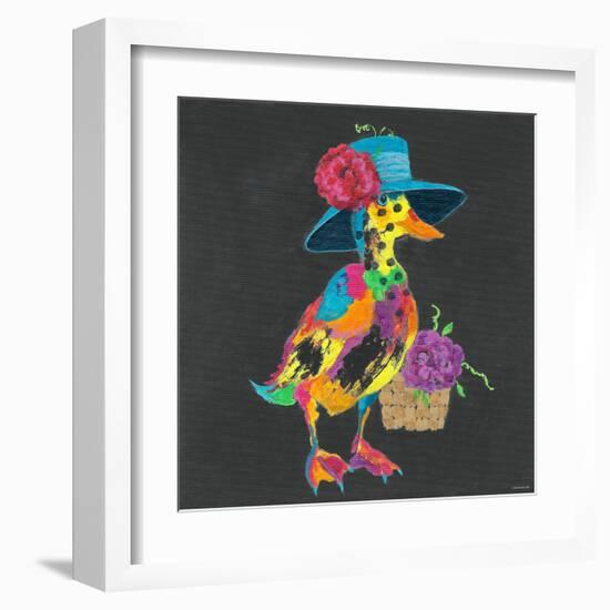 Duck in Dark Gray-null-Framed Art Print