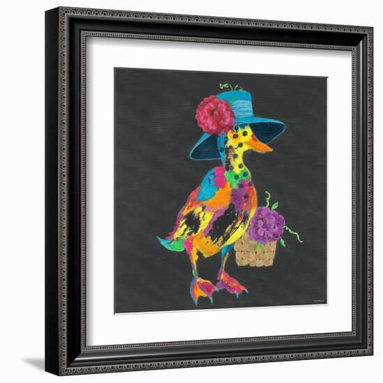 Duck in Dark Gray-null-Framed Art Print