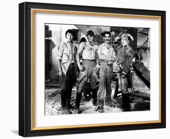 Duck Soup, Chico Marx, Zeppo Marx, Groucho Marx, Harpo, 1933-null-Framed Photo