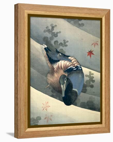 Duck Swimming in Water, 1847-Katsushika Hokusai-Framed Premier Image Canvas