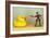 Duck Takes On Cowboy-Den Reader-Framed Photographic Print