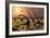 Duckbill Dinosaurs and Large Sauropods Share a Feeding Ground-null-Framed Art Print