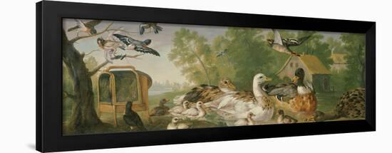 Ducks and Birds in a Landscape, 18Th Century-Pieter Casteels-Framed Giclee Print