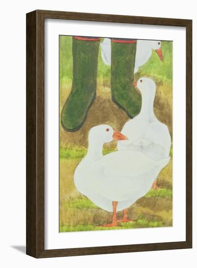 Ducks and Green Wellies-Linda Benton-Framed Giclee Print