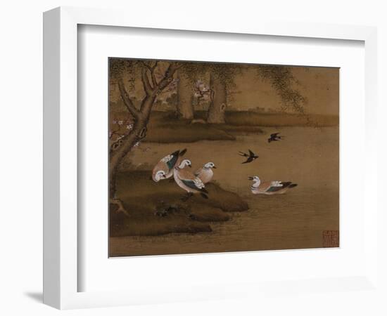 Ducks and Swallows. from an Album of Bird Paintings-Gao Qipei-Framed Giclee Print