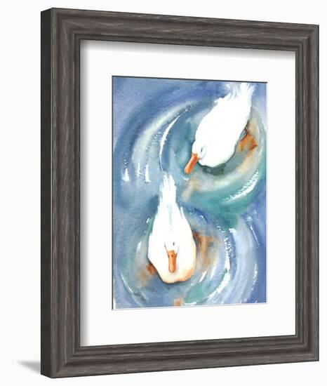 Ducks in a Pond-Paula Patterson-Framed Art Print