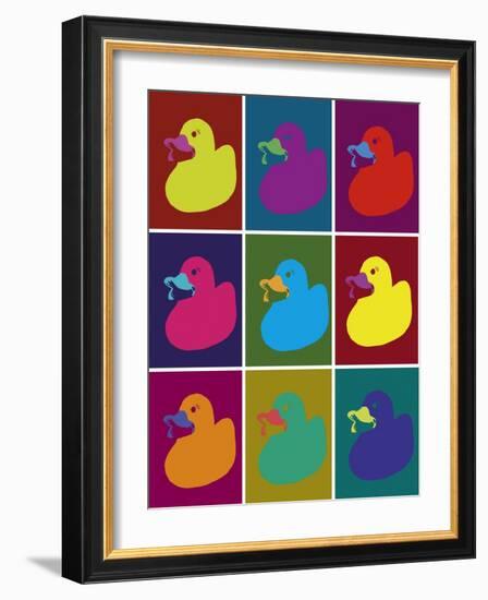 Ducks in Color Blocks-Whoartnow-Framed Giclee Print