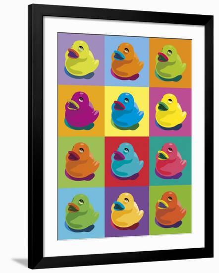 Ducks in Colour-Clara Wells-Framed Giclee Print